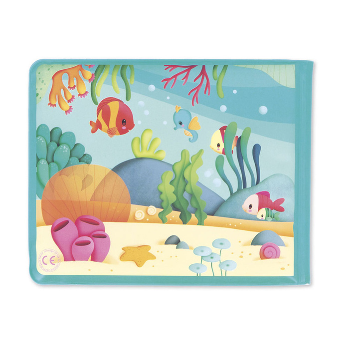 Miękka książeczka do kąpieli z 3 psikawkami Przyjęcie nad wodą J04733 Janod