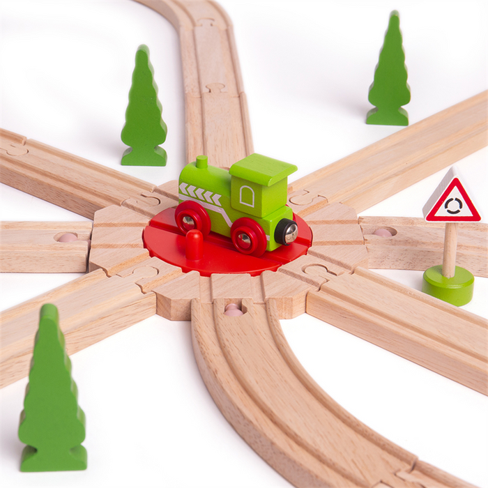 Obrotnica z 8 rozjazdami do kolejki, BJT134-Bigjigs Rail
