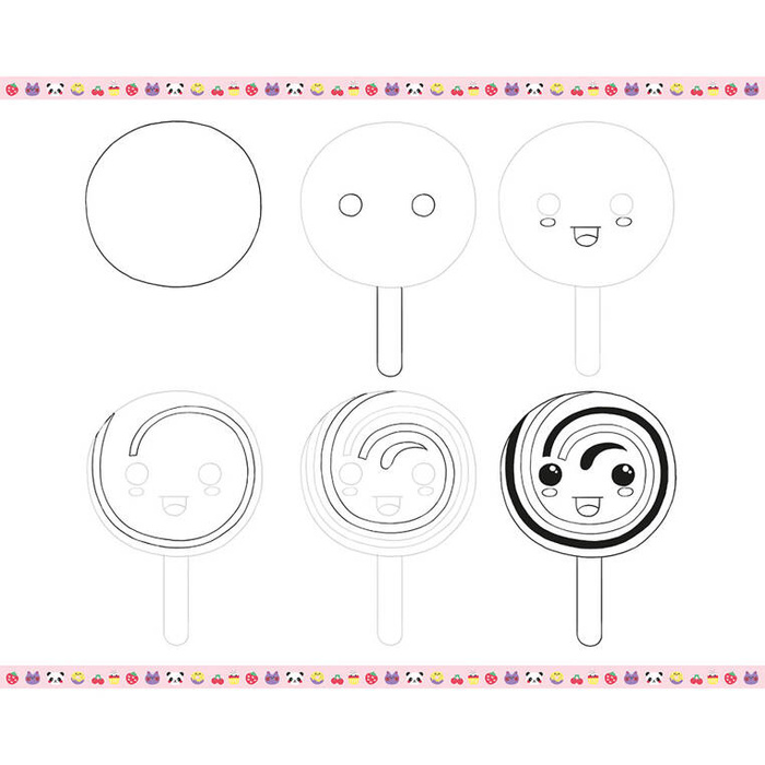 Zestaw kreatywny Rysowanie krok po kroku Modele kawaii 20 rysunków J09156 Janod