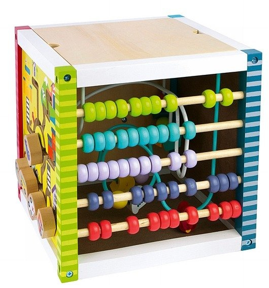 Drewniana kostka edukacyjna "Planeta Ziemia", zabawki edukacyjne dla dzieci