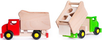 Wywrotka - drewniany samochód z klockami do sortowania, 42110-Bajo, zabawki edukacyjne