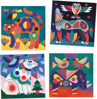 Kolorowe Zwierzęta - kolorowanka z farbami DJ09658-Djeco, kolorowanki dla dzieci 