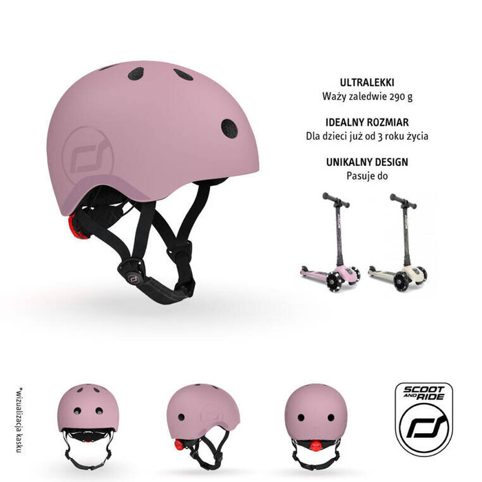 Kask S-M dla dzieci 3+ Wildberry Scootandride S00083