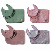 Podkładka pod siodło i bonetka sztruksowy róż akcesoria do Hobby Horse Astrup 84372