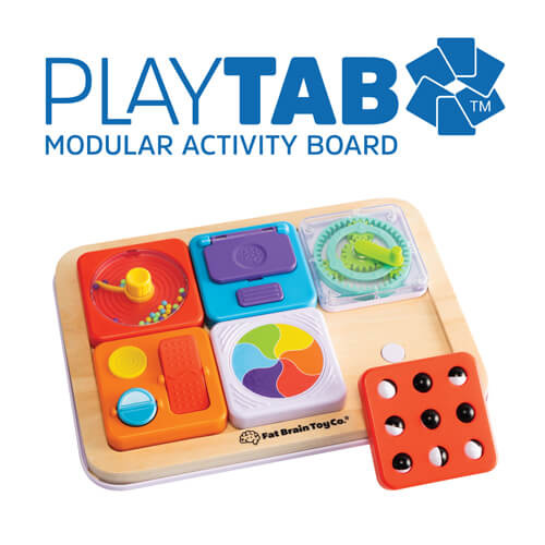 Sensoryczne Kwadraty z Zawieszką PlayTab Go Fat Brain Toy FA512-1