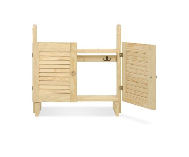 Podwójna drewniana Stajnia z uchwytami na akcesoria i konie na kiju Super Hobby Horse