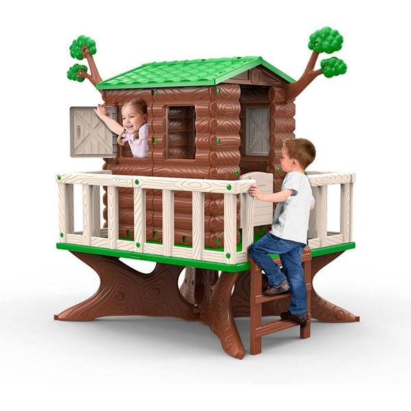 Podwyższony Domek ogrodowy na drzewie FEBER 13533 dla dzieci do zabawy ma świeżym powietrzu House on The Tree