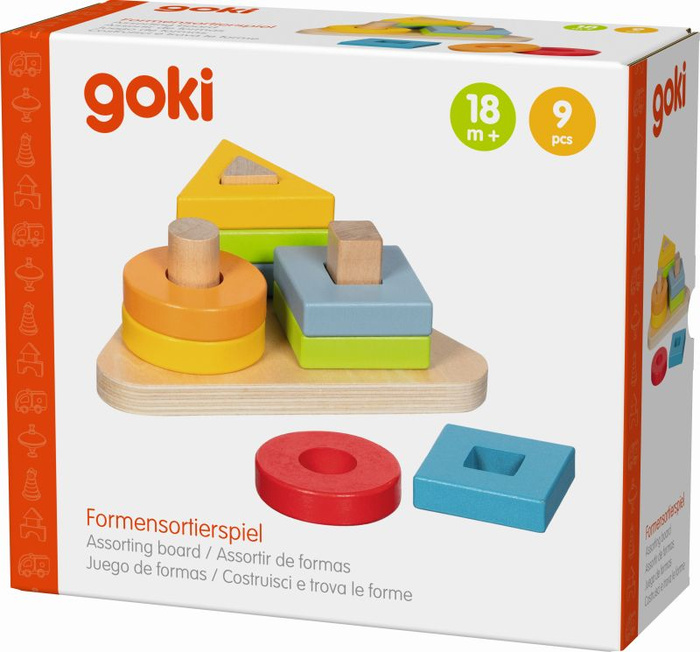 Układanka drewniana Sortowanie kolorów Spirala Goki 58354