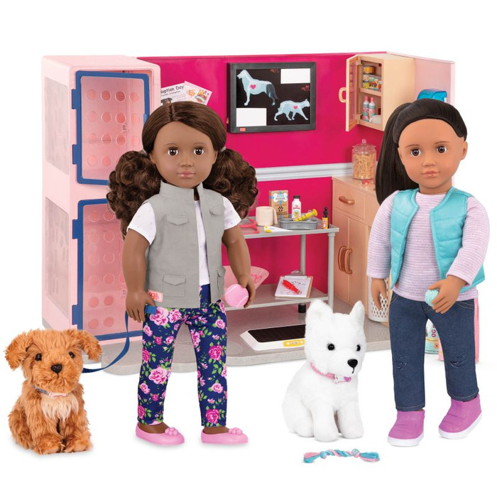 Lecznica weterynaryjna z wyposażeniem Healthy Paws Vet Clinic Our Generation BD35140Z