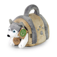 Pluszowy piesek Husky 13 cm w otwieranym transporterze Rappa 209756