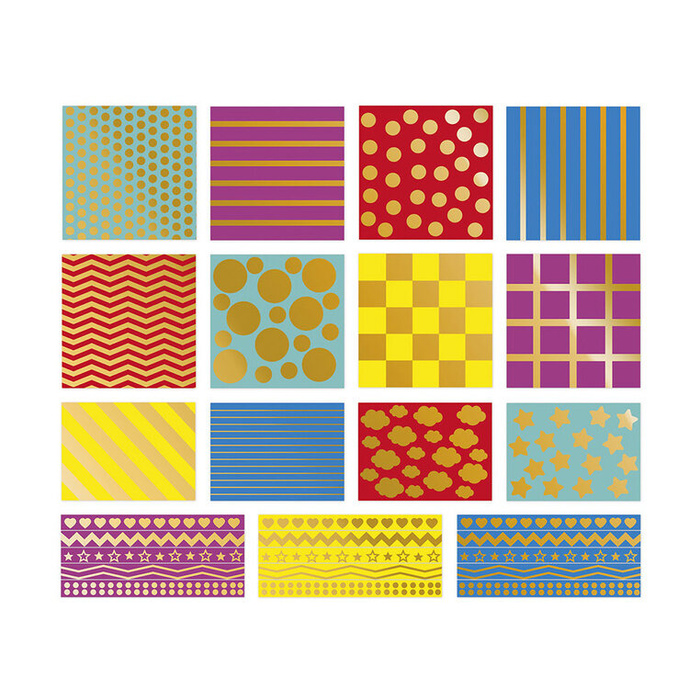 Duże naklejki wielorazowe na arkuszach 150 szt. Figury geometryczne Janod J09194