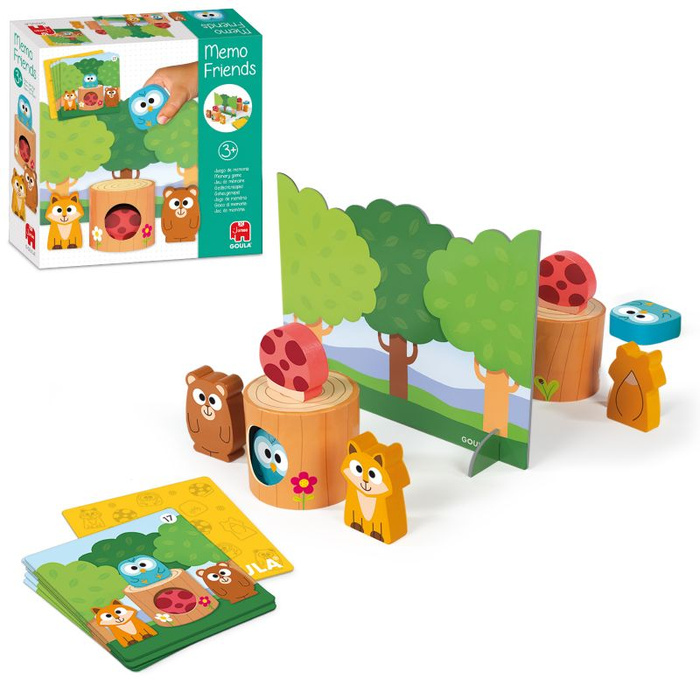 Drewniana gra memory dla dzieci Memo Przyjaciele Goula 53171