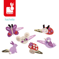 Zestaw kreatywny do tworzenia biżuterii Brokatowe spinki do włosów Ogród Janod J09179