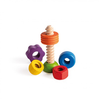 Drewniana Gra Tęczowa Śruba Erzi 42527 kreatywna Motoryka dla najmłodszych