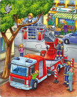 Puzzle dla dzieci Służby Mundurowe 3w1 HB302759-Haba, puzzle tekturowe