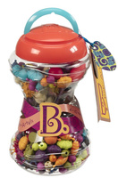 Przezroczysty słoik z koralikami do nawlekania, 300 el.,BX1254-B.Toys