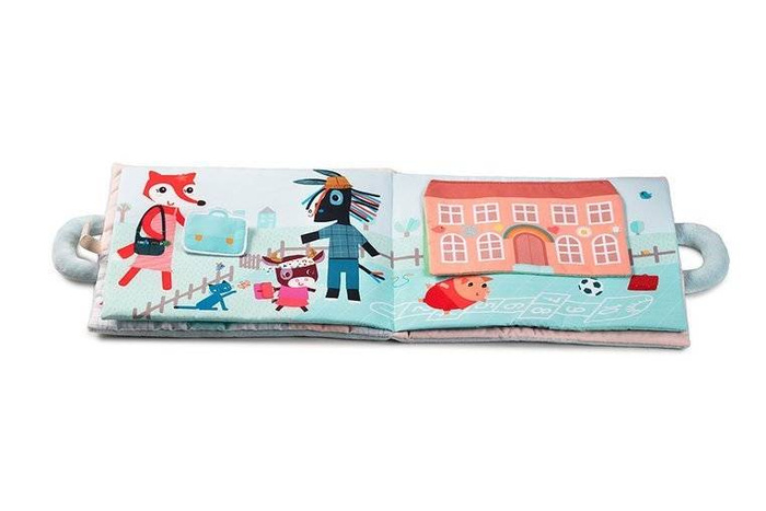 Miła, mięciutka książeczka aktywizująca z uroczą przytulanką „Dzień dobry, mały lisku” 83270-Lilliputiens