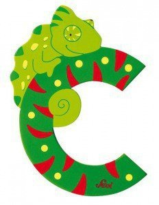 Głoska z kameleonem "C", 81603-Sevi, nauka literek dla dzieci, alfabet