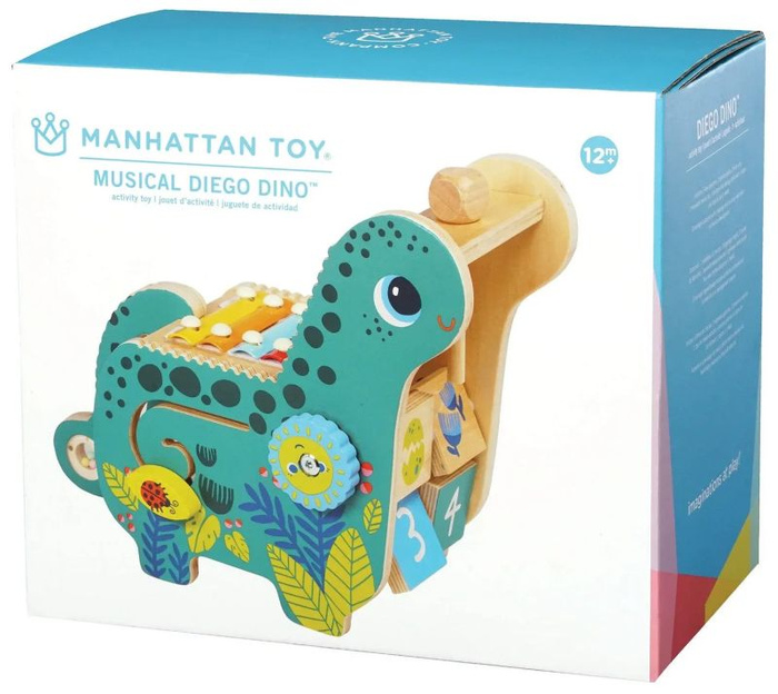 Drewniana zabawka muzyczna dla dzieci dinozaur Diego Manhattan Toy 162650