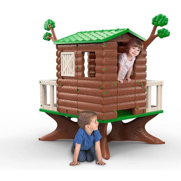 Podwyższony Domek ogrodowy na drzewie FEBER 13533 dla dzieci do zabawy ma świeżym powietrzu House on The Tree