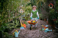 Mały ogrodnik Metalowe wiaderko pomarańczowe kolekcja J03188-Janod, akcesoria do ogrodu