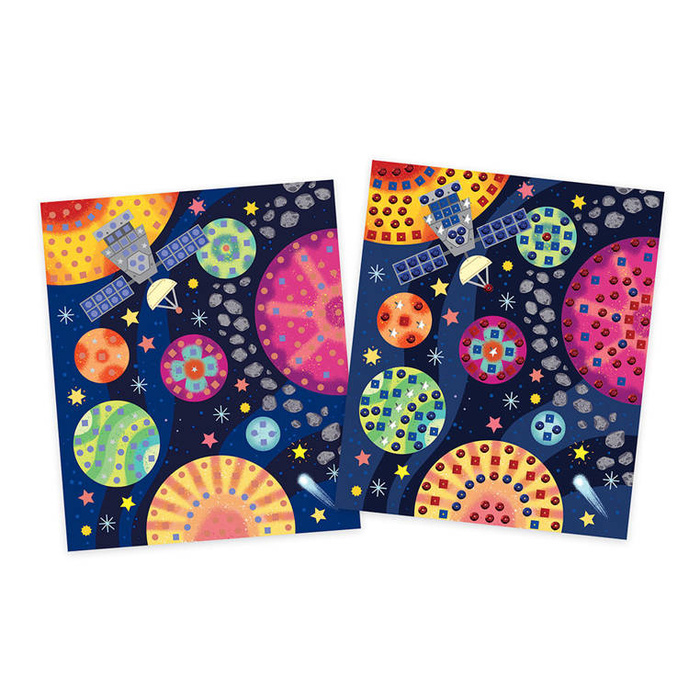 Zestaw kreatywny dla dzieci Kosmiczne Przygody 13 ozdób Janod J07876