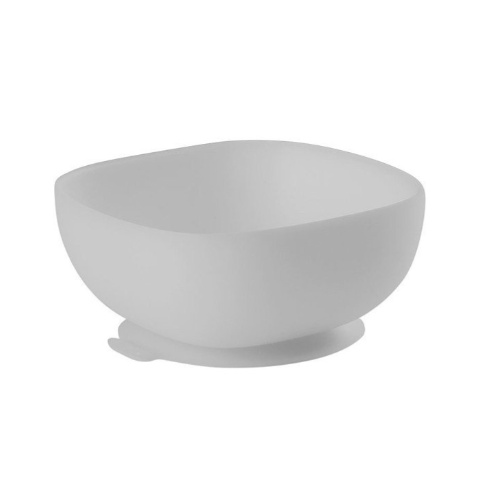 Beaba Silikonowa miseczka z przyssawką grey 913433- Beaba, naczynia dla niemowlaków