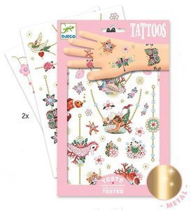 Tatuaże metaliczne Klejnoty Fiony DJ09586-Djeco, tatuaże dla dzieci