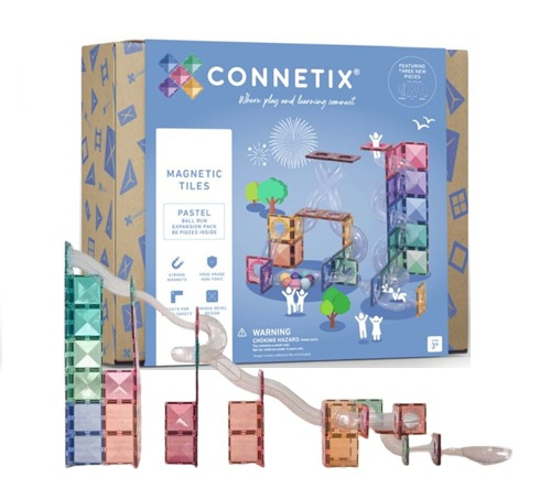 Kulodrom klocki magnetyczne Pastel Ball Run Expansion Pack 80 el Connetix 00080-BR