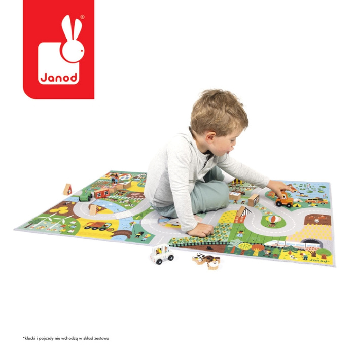 Mata do zabawy z drogą Wieś Cross Roads Janod J05930 
