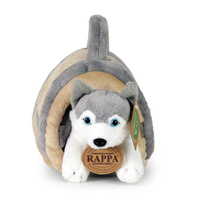 Pluszowy piesek Husky 13 cm w otwieranym transporterze Rappa 209756