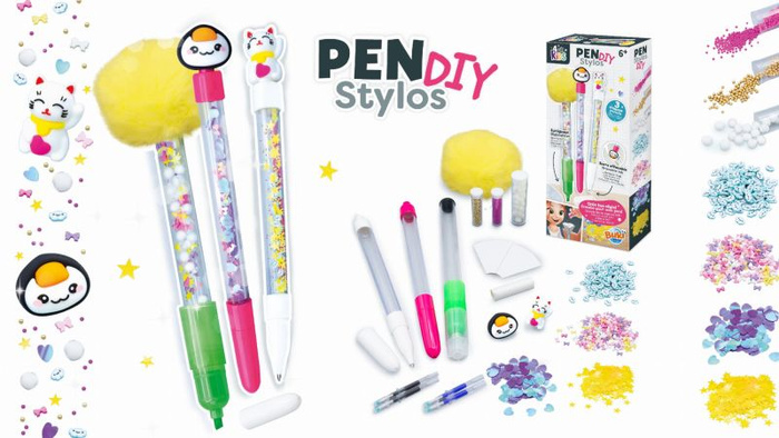 Zestaw diy dla dzieci długopisy i mazak Kawaii Buki FK008