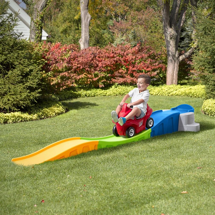 Kolejka Górska STEP2 8633 bezpieczny Tor z czerwonym jeździkiem do zjazdów dla dzieci