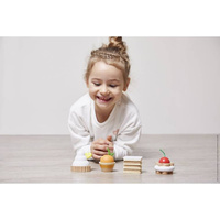 Zestaw drewnianych ciastek w metalowej puszce Twist Janod J06627