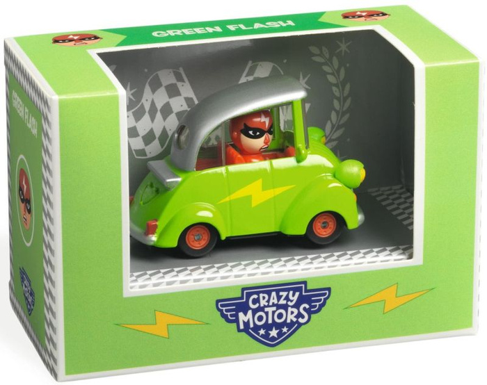Autko Crazy Motors Green Flash Djeco DJ05471 samochodziki dla dzieci