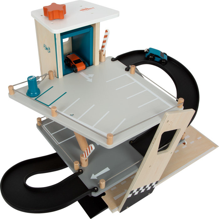 Drewniany parking garaż dla autek kilka poziomów Na rajdzie 12357 Small Foot