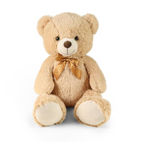 Duży pluszowy miś Ron 78 cm jasnobrązowy z kokardką Rappa 241862