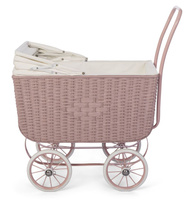 Wózek retro dla lalek Doll Pram Retro Rattan Rose Astrup 84180