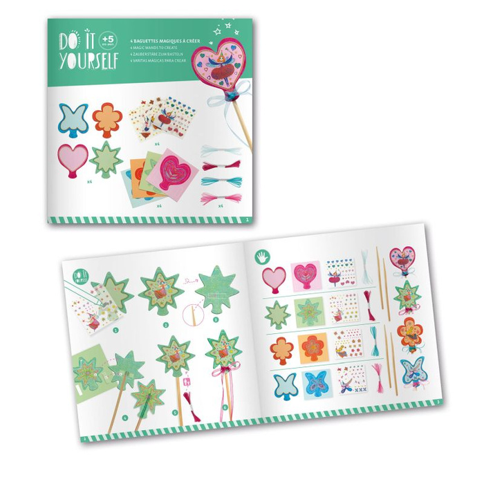 Czarodziejskie różdżki Zestaw kreatywny Zrób to sam Djeco DJ07950