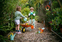 Mały ogrodnik Metalowe wiaderko pomarańczowe kolekcja J03188-Janod, akcesoria do ogrodu
