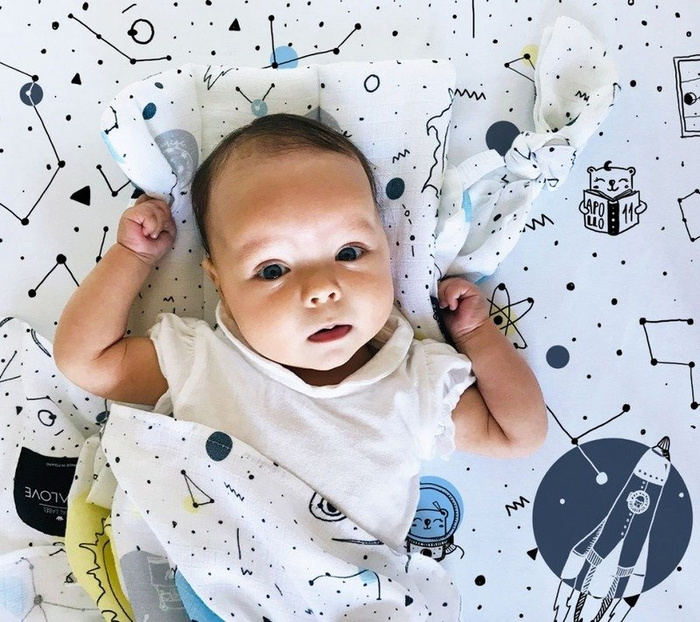 Doudou pierwsza przytulanka Space LL4438-Lullalove, wyprawka dla niemowlaka