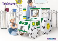 Tekturowy traktor do samodzielnego złożenia, 0044-Tektorado, zabawki dla chłopców
