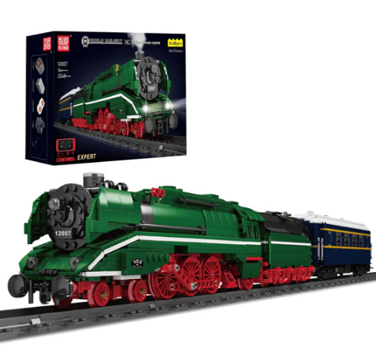 Klocki konstrukcyjne Mould King 12007 Pociąg ekspresowy BR18 201 zdalnie sterowany Model 2348 elementów