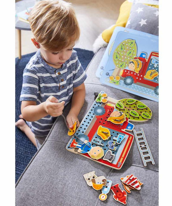 Nawlekanka-sznurowanka Straż Pożarna HB305287-Haba, zabawki motoryczne dla dzieci