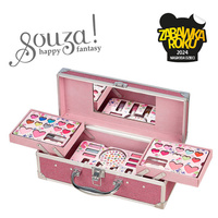 Duża rozkładana walizka z kosmetykami do makijażu dla dzieci zestaw 37 elementów z lusterkiem Souza! 107143