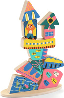 Drewniany balansujący domek Djeco DJ06438 gra zręcznościowa dla dzieci