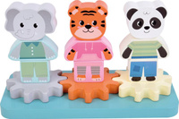 Układanka na palikach Dżungla i zwierzątka Small Foot 12762 drewniane zabawki dla dzieci