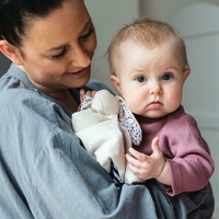 DouDou Kocyk Przytulanka Króliczek - biały whisb122-Friends of Whisbear®, prezent dla niemowlaka