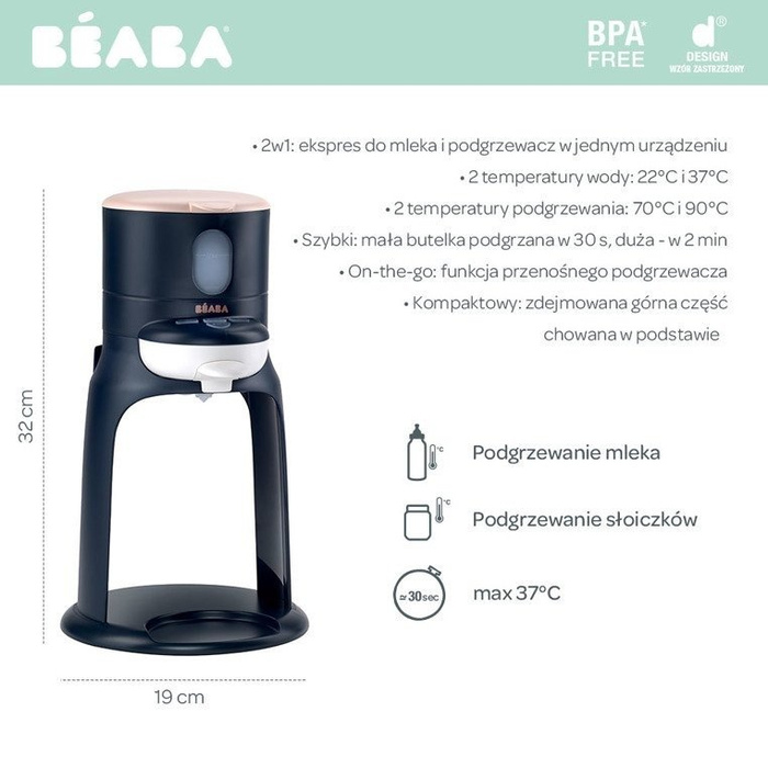 NOWY Bib'expresso® Ekspres do mleka 2w1 Night blue 912691-Beaba