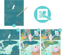 Wydrapywanka Zaczarowany staw  DJ09716-Djeco, zestaw artystyczny dla dzieci